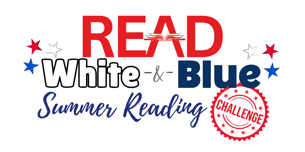 Read, white, and blue Summer Reading Challenge