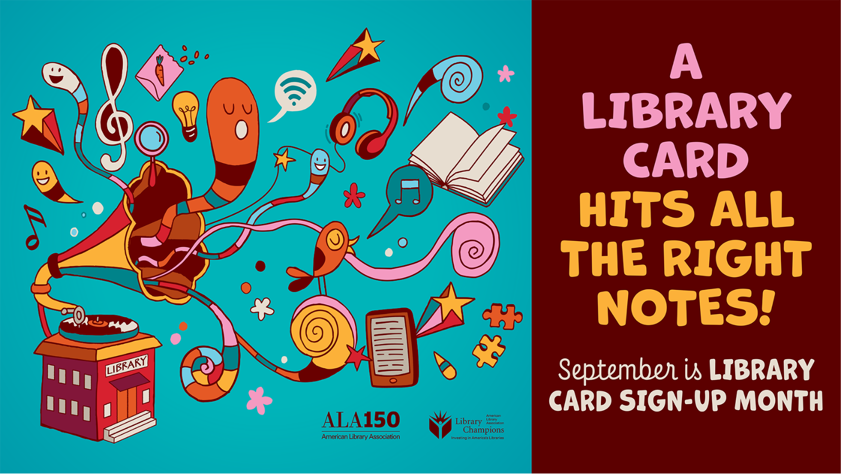 Library Card Sign Up Month 2026 - A Library Card Hits All the Right Notes